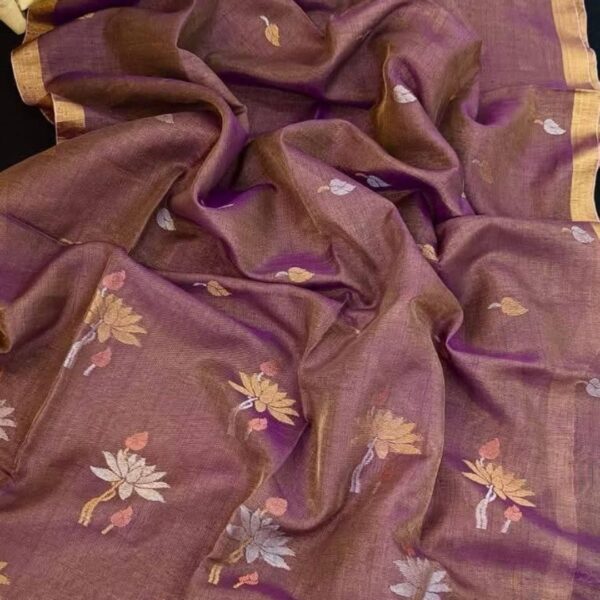 Tissue Linen Saree
